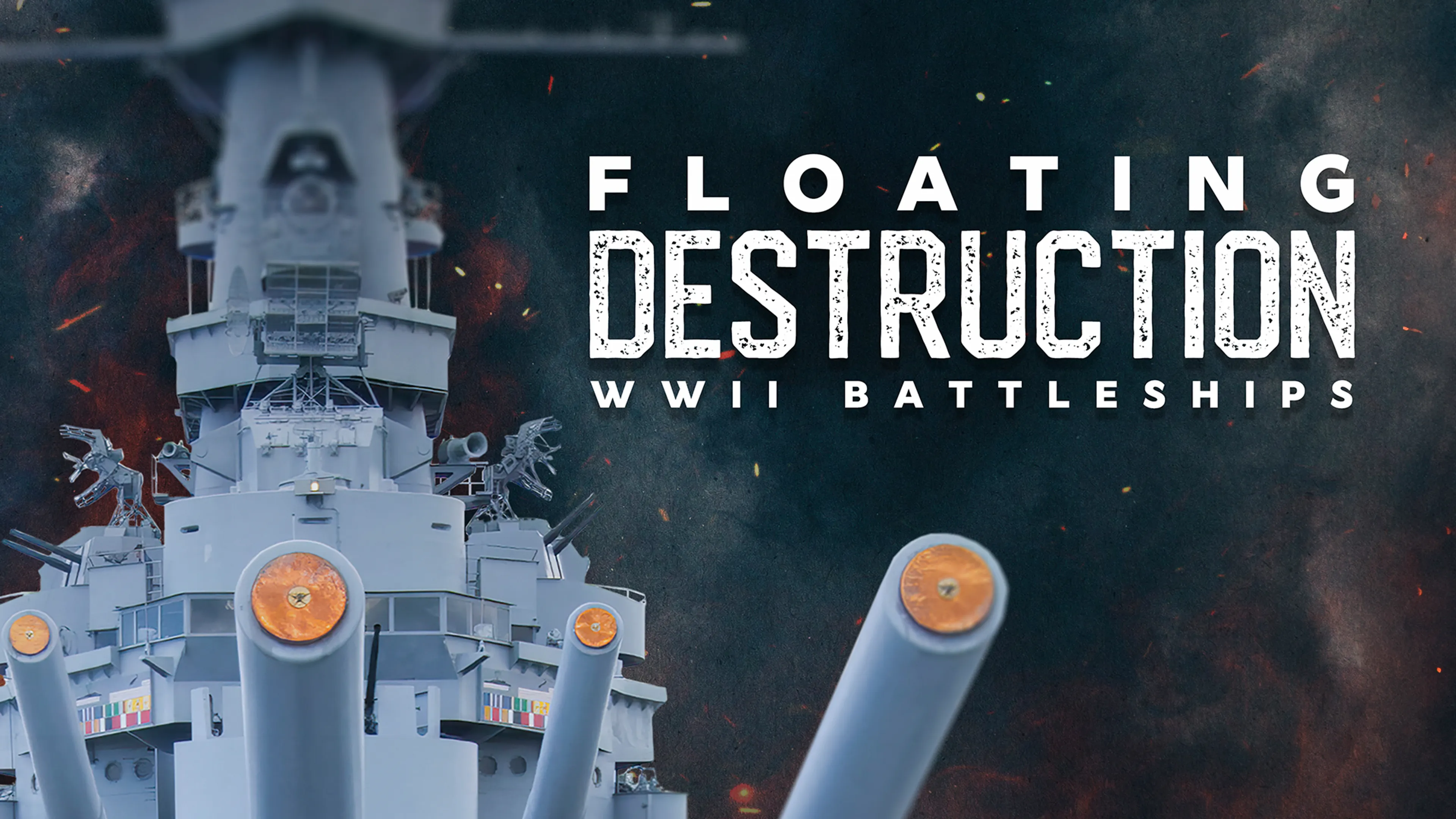 Floating Destruction WWII Battleships poster